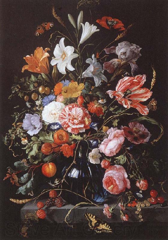 Jan Davidsz. de Heem Fresh flowers and Vase Norge oil painting art